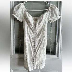 Urban Outfitters dress Hook Close Front Short Sleeve Puff Sleeve short Length